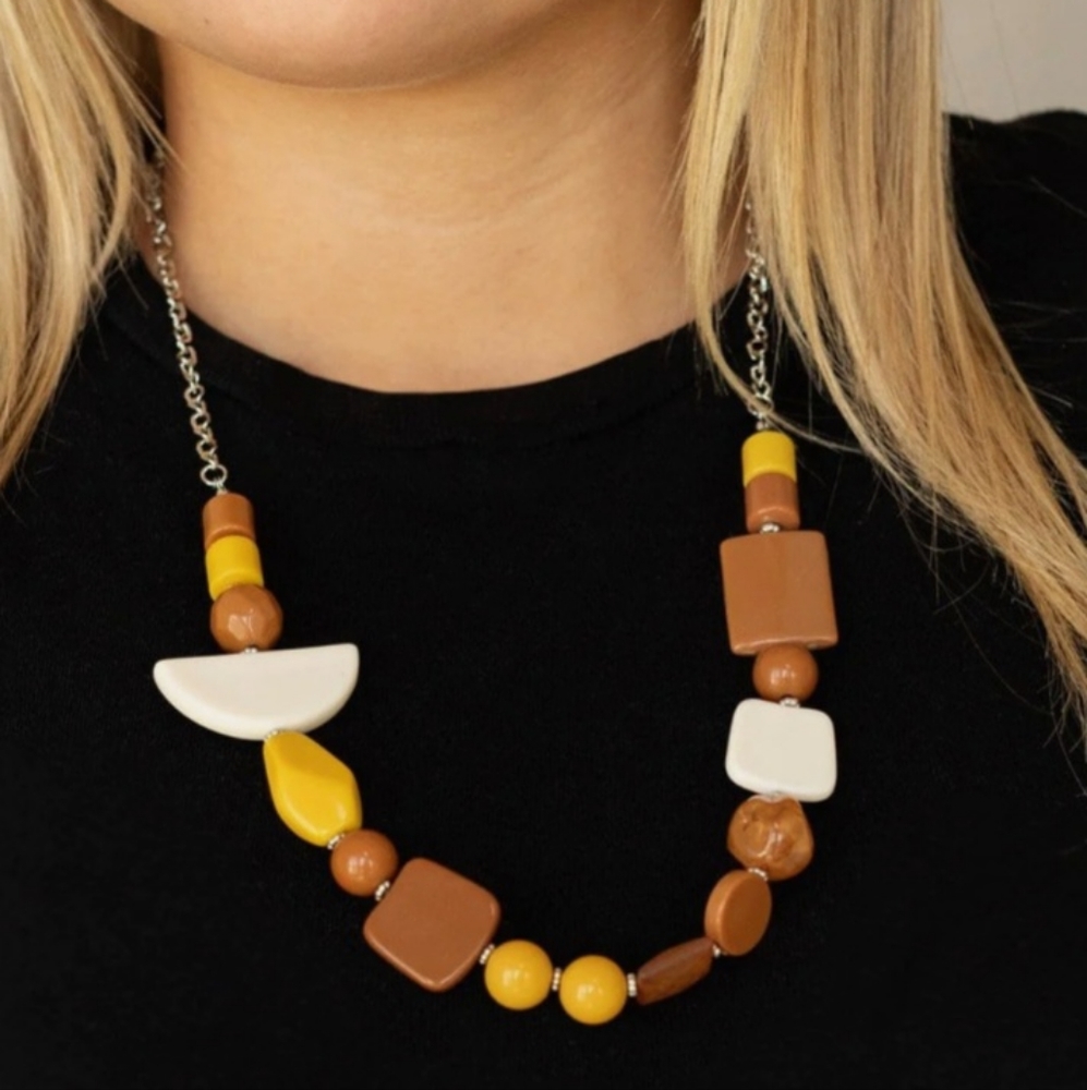BUNDLE 5 FOR 25. Tranquil Trendsetter Yellow Necklace, Bundle 5 for 25